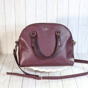 kate spade new york Leather Larchmont Avenue Reiley Satchel Deep Raspberry